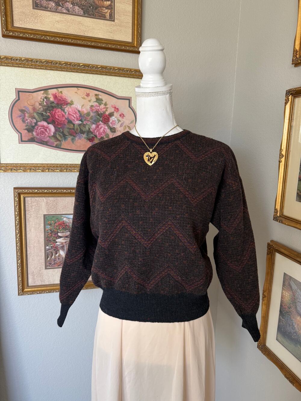 Wool Chunky Cable Knit Sweater